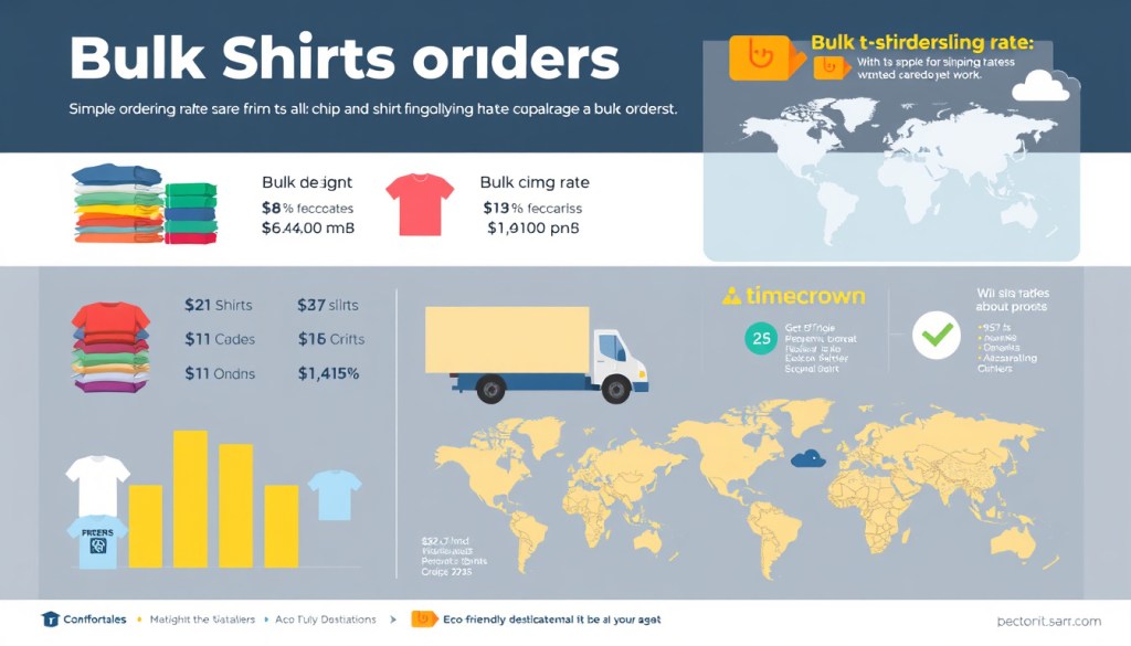 Shipping Rates for Bulk Shirt&nbsp;Orders