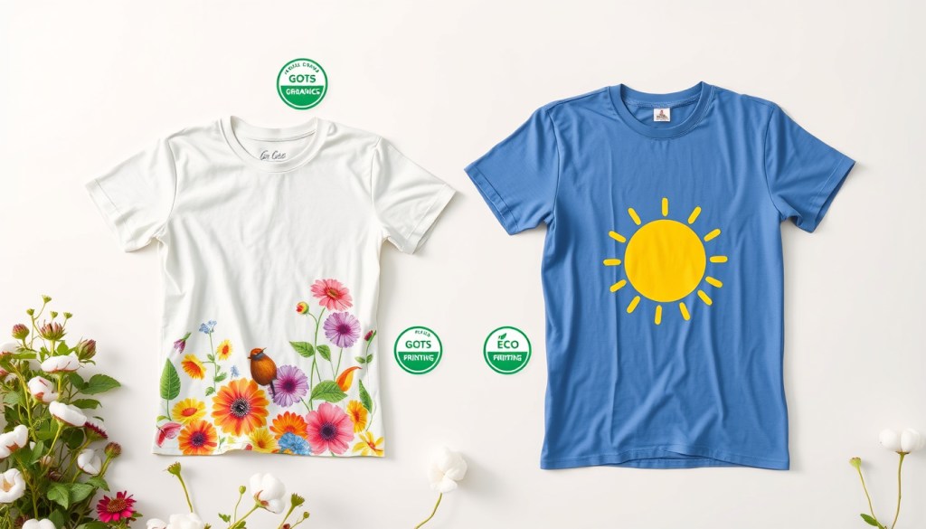 Circular economy in organic cotton print-on-demand: GOTS-certified, water-based printing techniques