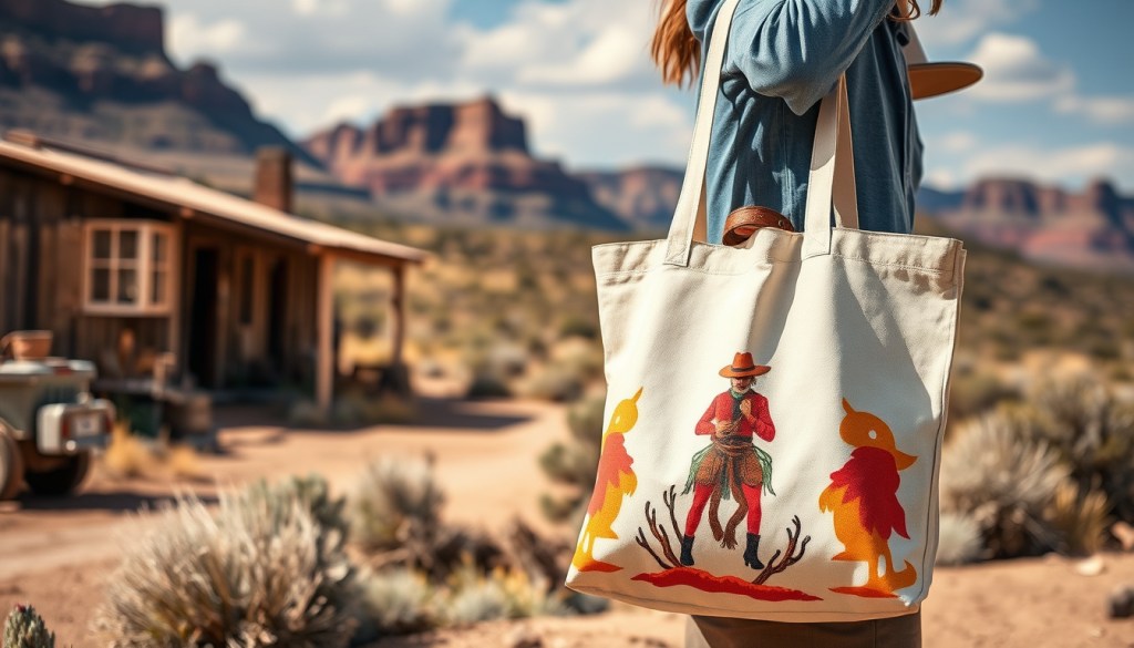 Eco-verified Organic Cotton Cowboy Totes: Sustainable Western Style Meets&nbsp;Practicality