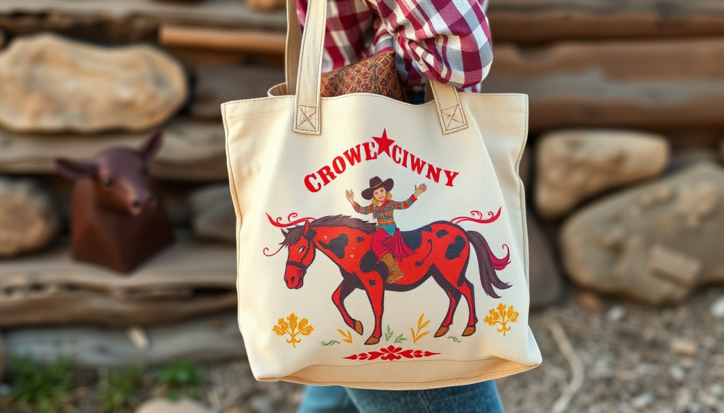 Mulesing-Free Organic Cotton Cowboy Totes: Sustainable Western Style&nbsp;Essentials