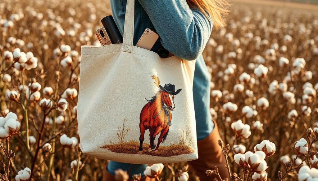 Climate-Neutral Organic Cotton Cowboy Totes: Sustainable Western Style for Everyday&nbsp;Use