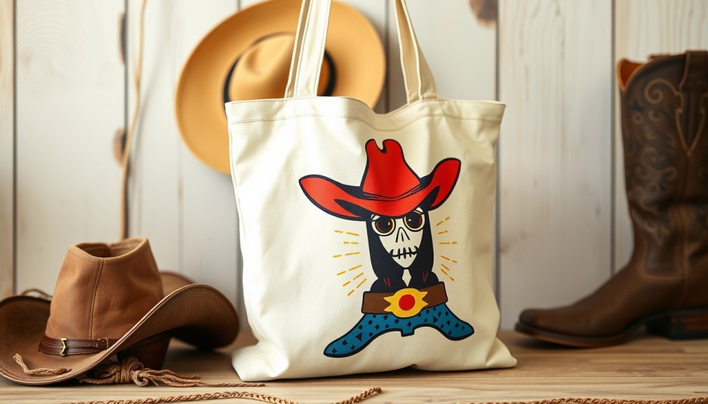 Natural Cotton Bags: Sustainable Cowboy Totes for Practical Western&nbsp;Style