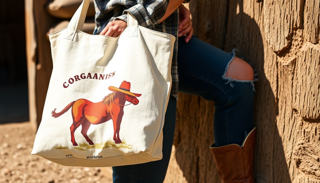 Western Eco Totes: Stylish Organic Cotton Cowboy Bags for Sustainable&nbsp;Fashion