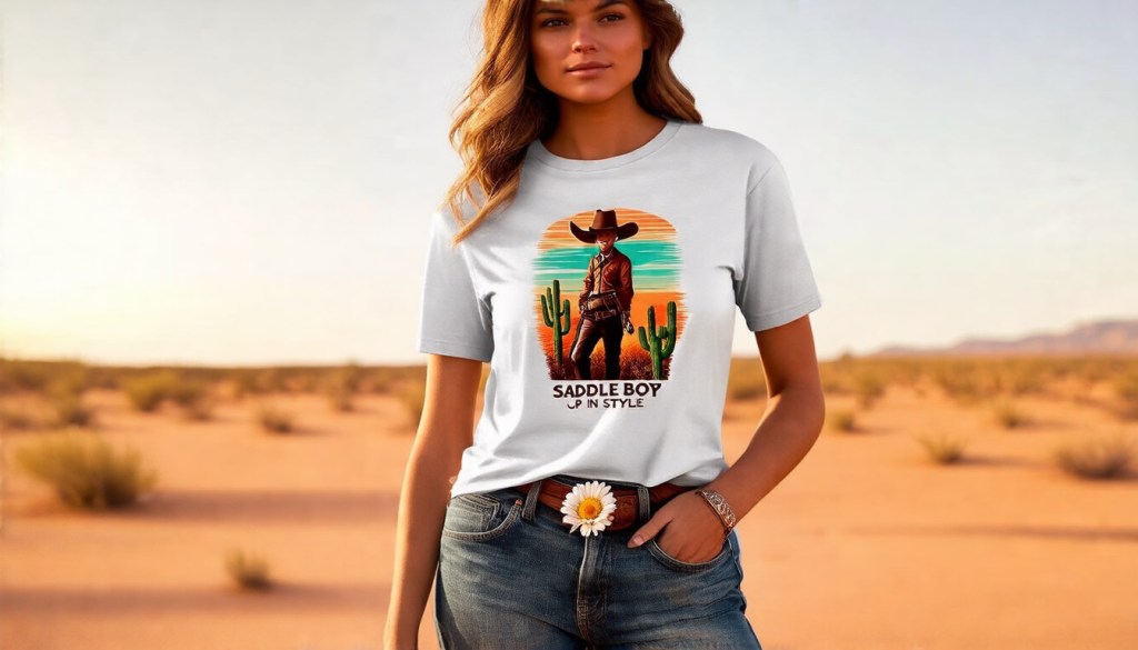 Cowboy Renaissance Boho Graphic Tee – Organic Cotton