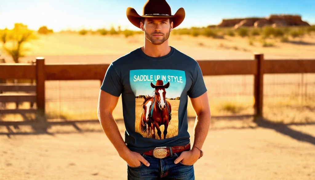 Cowboy Renaissance Organic Cotton T-Shirt for Modern Trailblazers