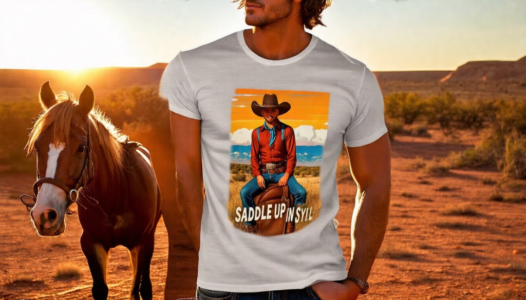 Cowboy Renaissance Retro T-Shirt for Modern&nbsp;Trailblazers
