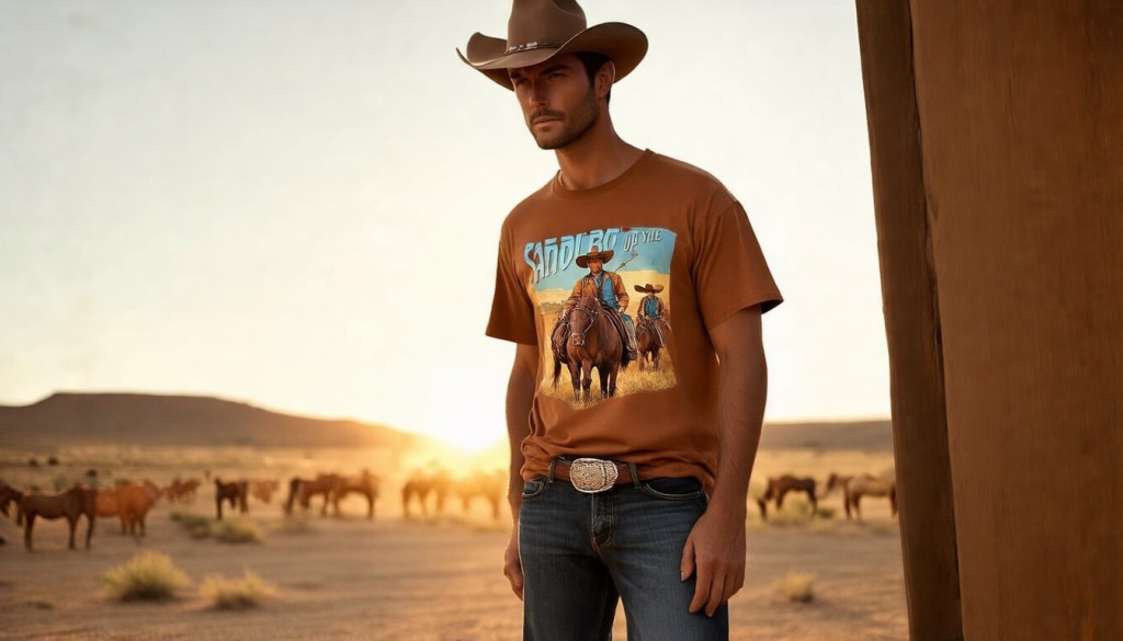 Cowboy Renaissance Rugged Graphic Tee – Organic&nbsp;Cotton