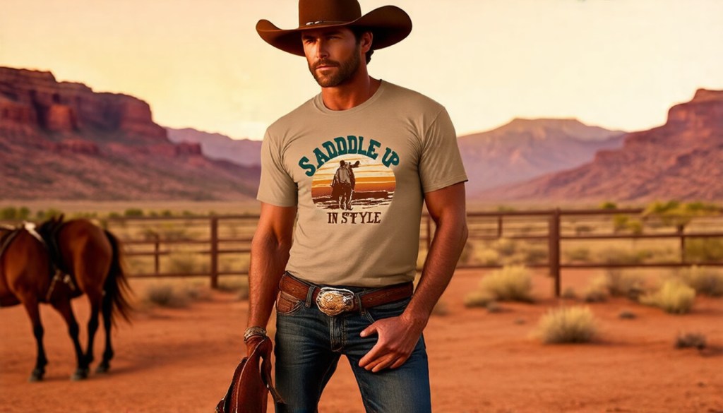 Cowboy Renaissance Western Graphic Tee – Organic Cotton