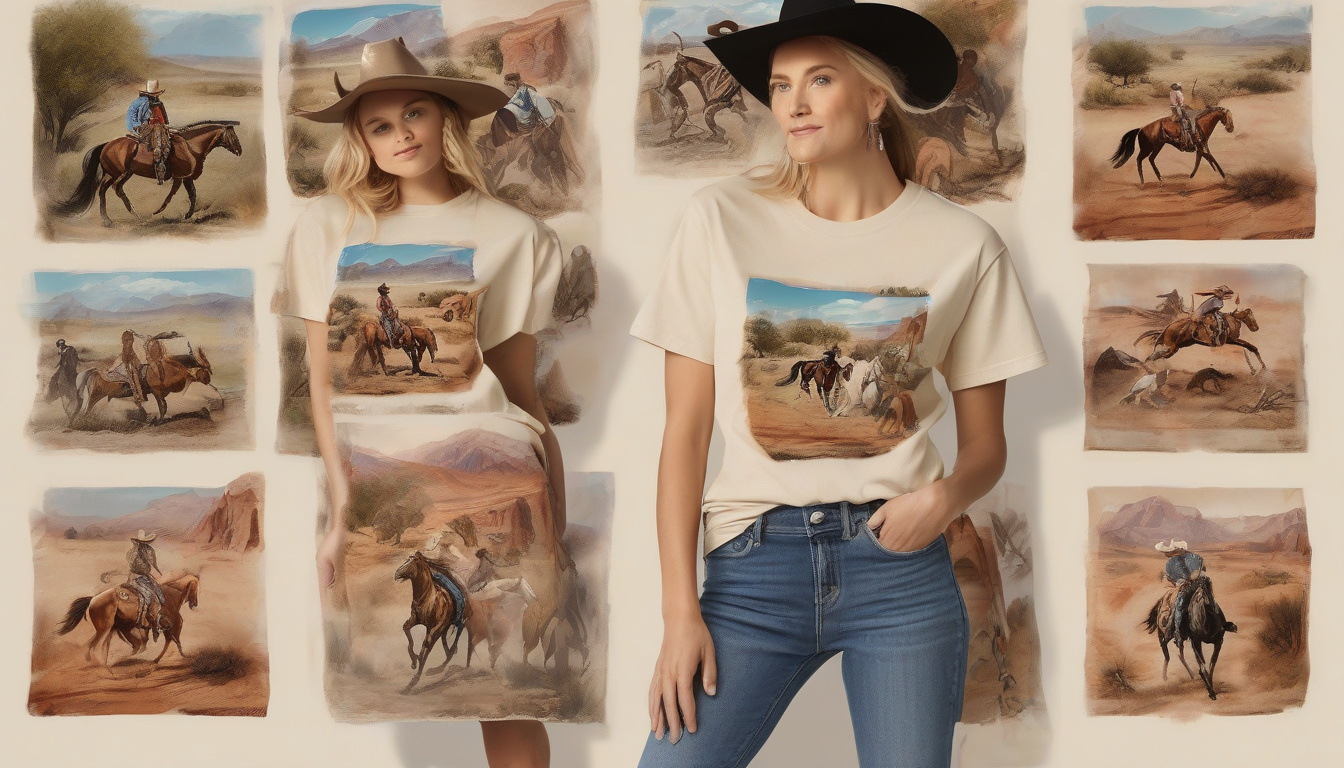 Top Trends in Digital Print Cowboy Tees: Stand Out with Unique Western Style