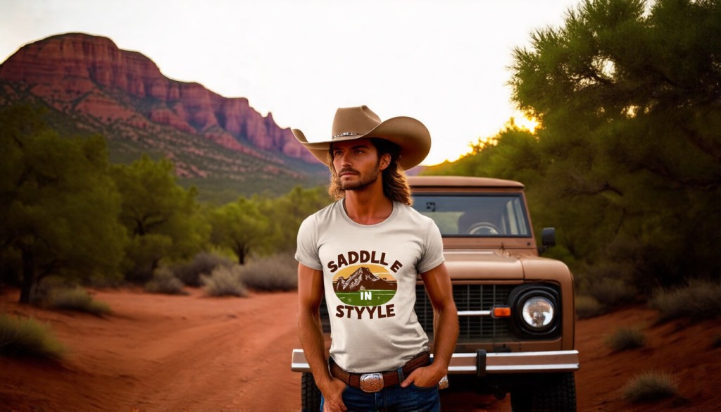 Eco-Friendly Bronco Revival Western&nbsp;T‑Shirt
