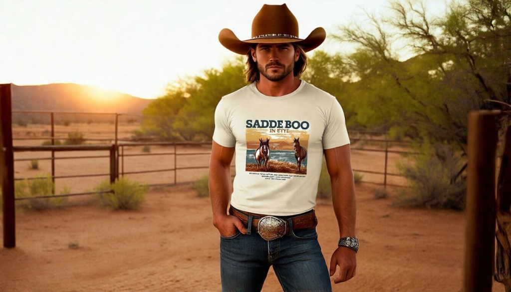 Organic Cotton Cowboy Renaissance Wild West T-Shirt&nbsp;Sustainable