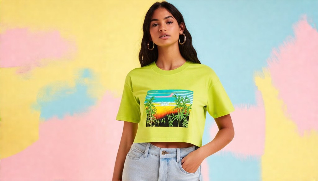 Retro Plant-Based Dye Crop&nbsp;Tee