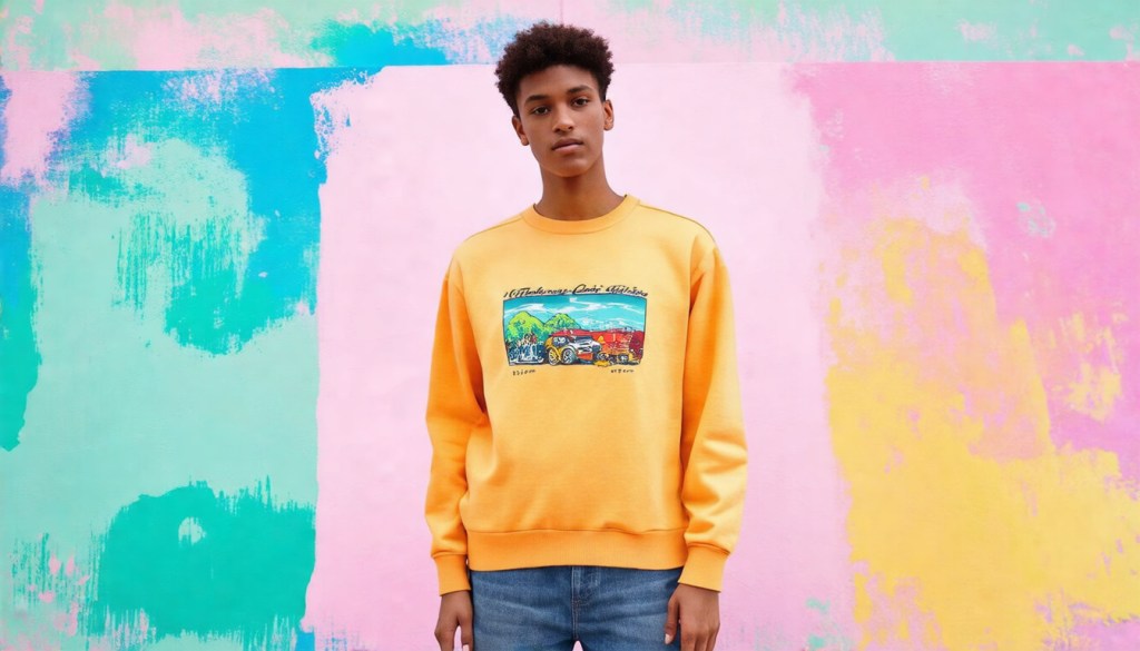 Retro Recycled Cotton&nbsp;Crewneck
