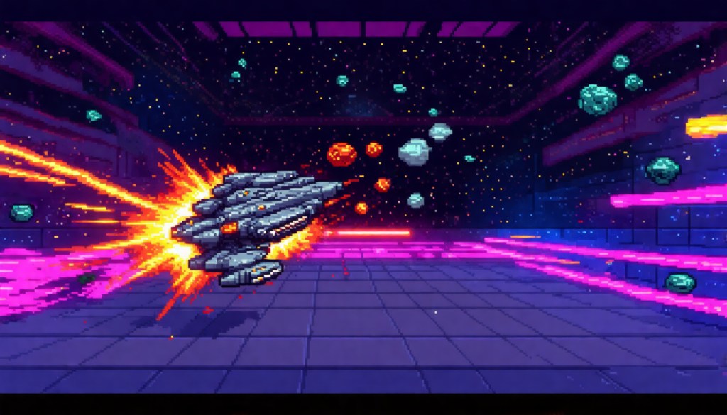 Speed Running Retro Space Shooter&nbsp;Arcade
