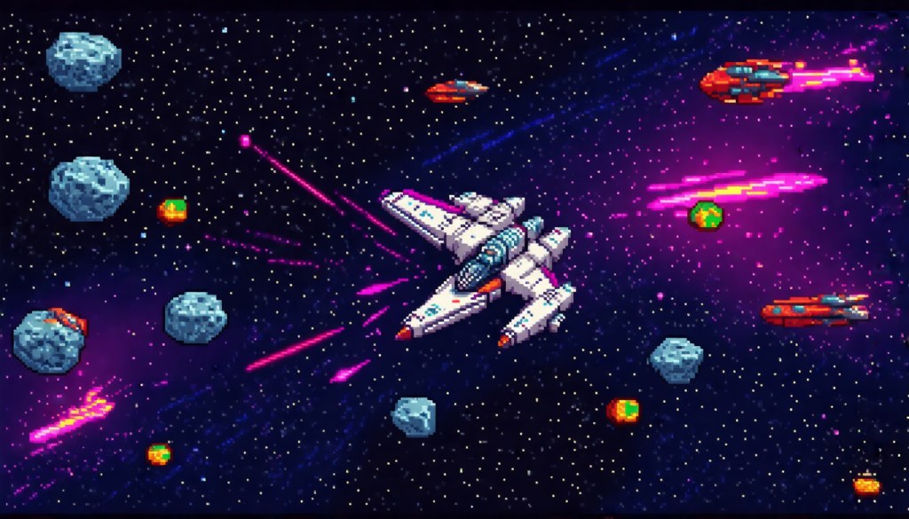 Speed Running Retro Space Shooter&nbsp;Browser