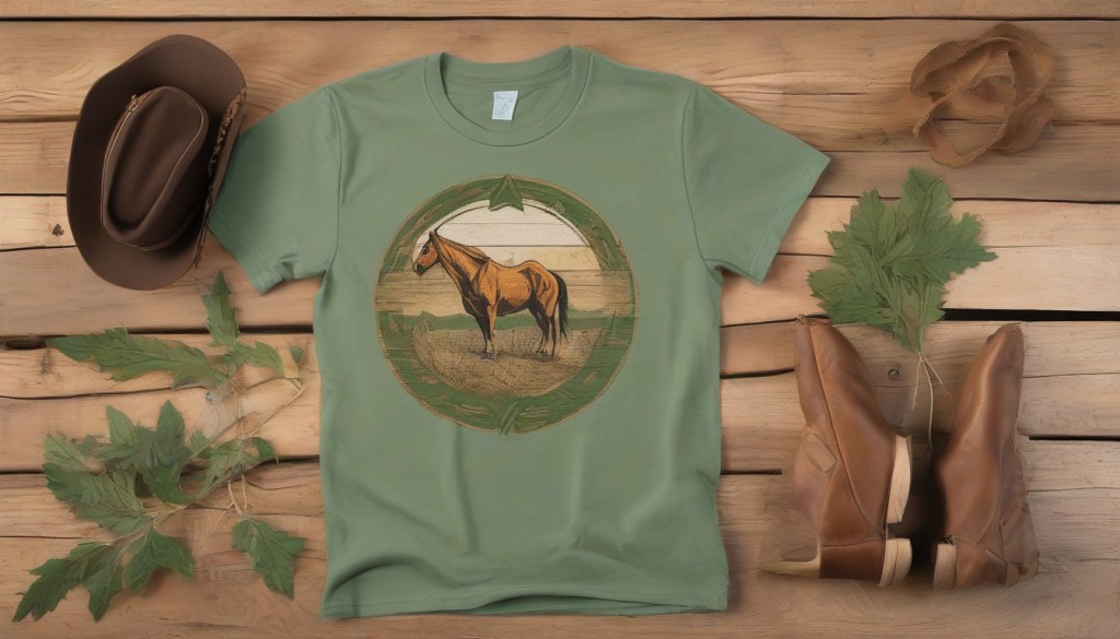 Embrace Eco Style with the Sustainable Cowboy Renaissance Graphic&nbsp;Tee