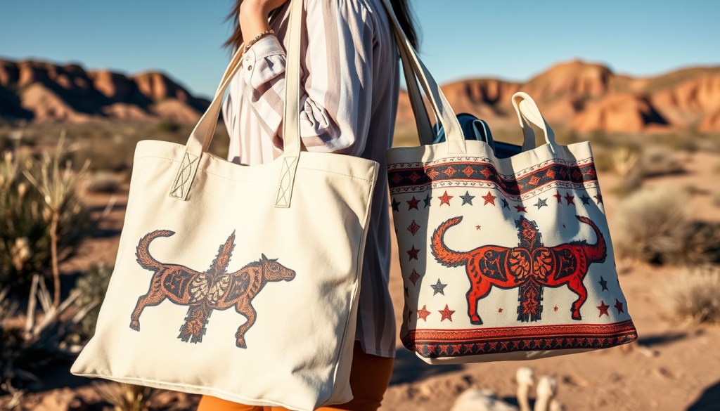 Sustainable Leather Alternatives: Organic Cotton Cowboy Totes Redefining Western&nbsp;Style