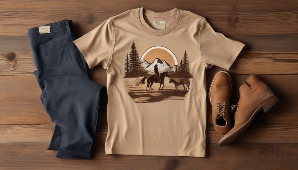 Ride in Style: The Unisex Cowboy Renaissance Classic Trailblazer T-Shirt Made from Organic&nbsp;Materials