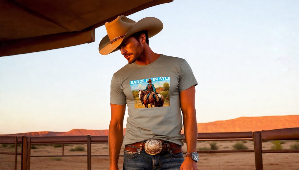 Unisex Cowboy Renaissance Retro Trailblazer T-Shirt Organic
