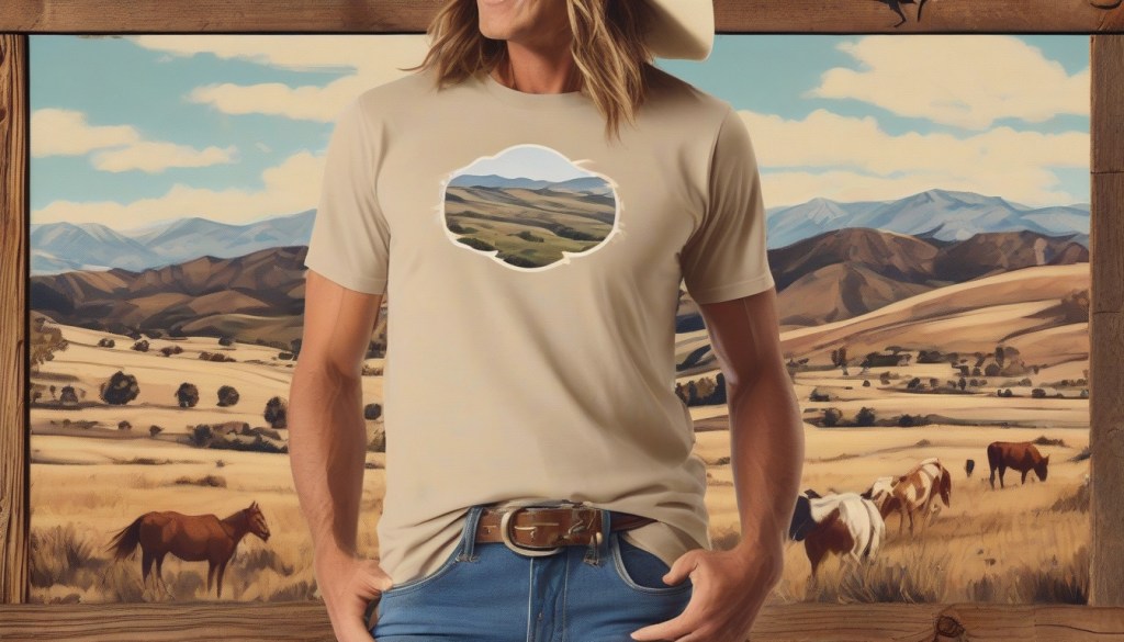 Discover the Charm of Vintage Cowboy Renaissance: Sustainable Organic Cotton Cowboy Tees for Eco-Conscious Fashion