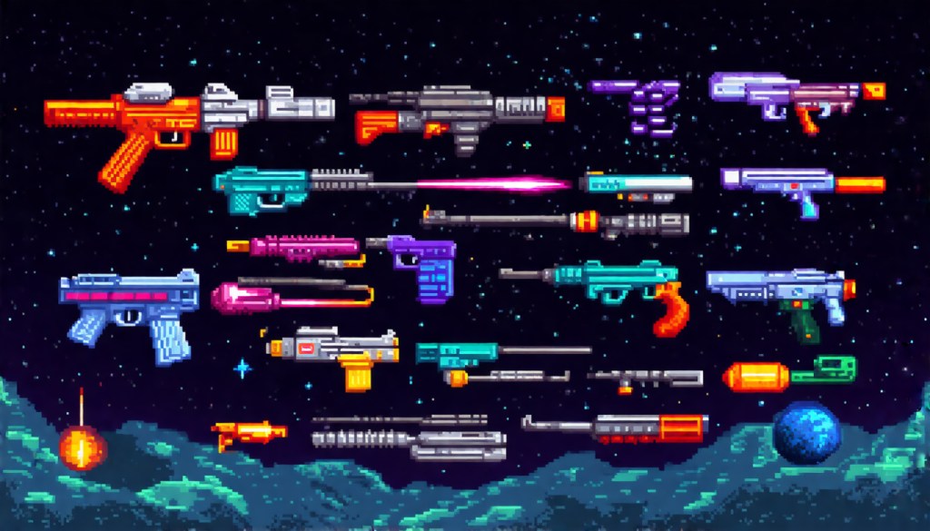 Weapon Tier List Retro Space Shooter Pixel&nbsp;Art
