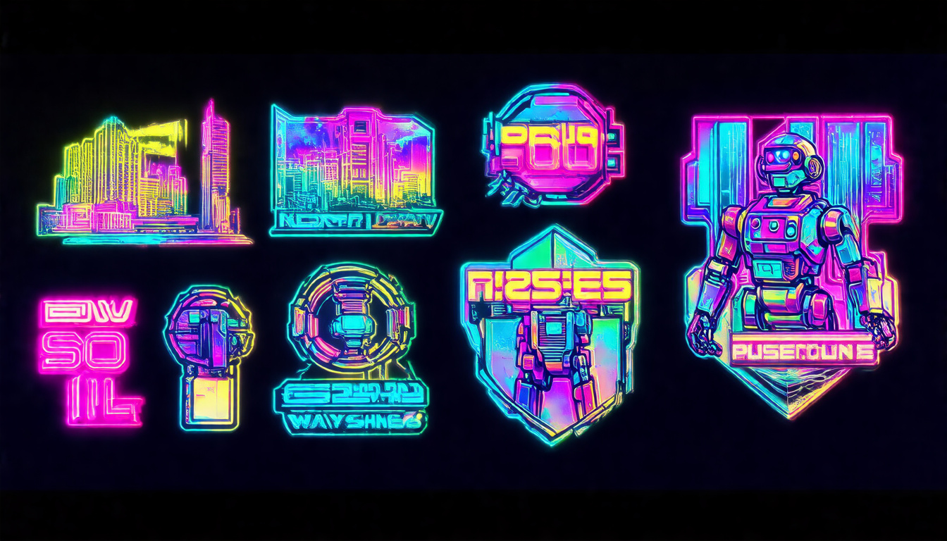 90s Holographic Stickers: Cyberpunk 1999 Reflectors