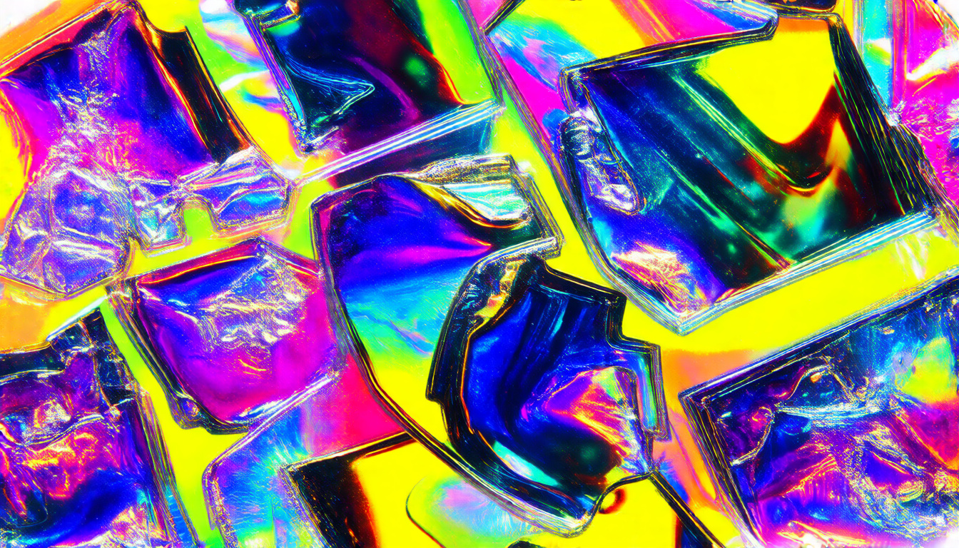 90s Holographic Stickers: Graffiti Chrome Style