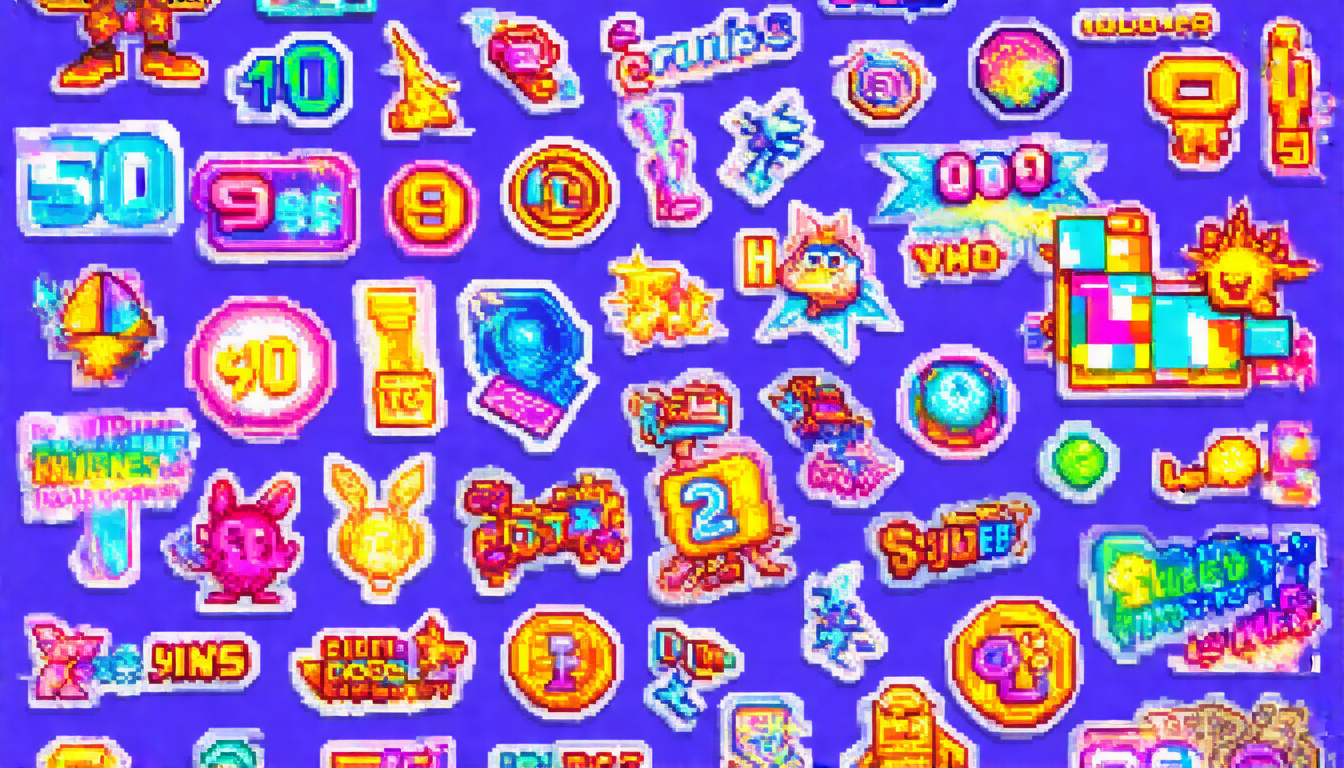 90s Holographic Stickers: Pixelated Power‑Up