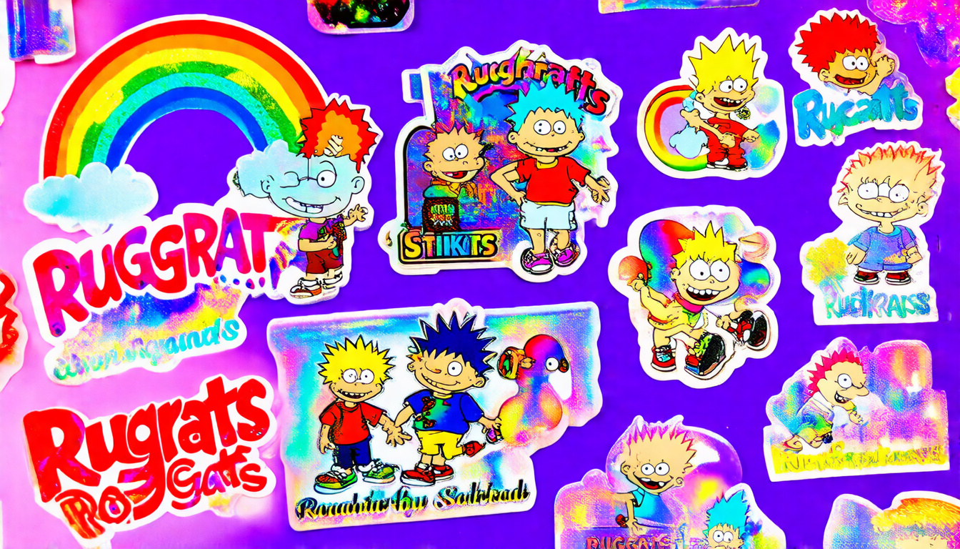 90s Holographic Stickers: Rugrats Rainbow Series