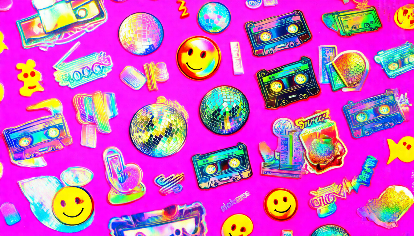 90s Holographic Stickers: Ultimate Retro Accessory