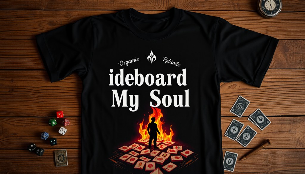 Black organic tee for MTG geeks