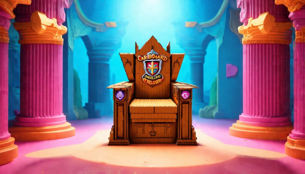 Cardboard Overlord Throne — 2025 Style | Fantasy Graphic&nbsp;Tee