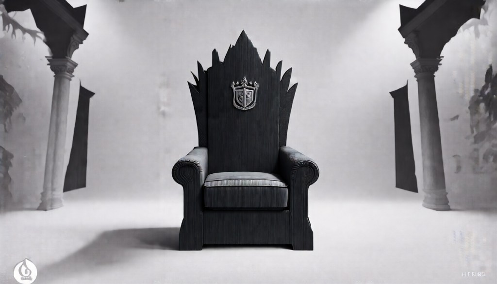 Cardboard Overlord Throne — Anthracite Premium Organic Tee (OEKO-TEX Standard&nbsp;100)