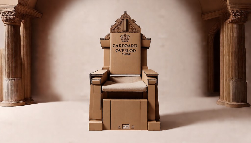 Cardboard Overlord Throne — Anthracite Premium Organic Tee (PETA-Approved&nbsp;Vegan)