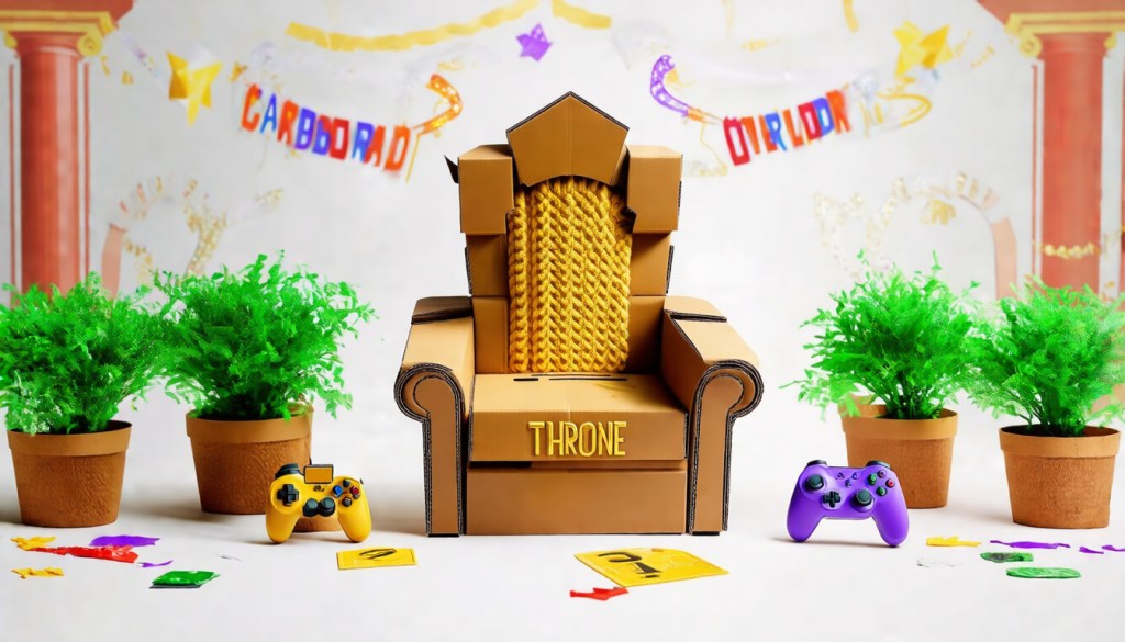 Cardboard Overlord Throne — Birthday Gift for Gamers | Eco Gamer&nbsp;Shirt