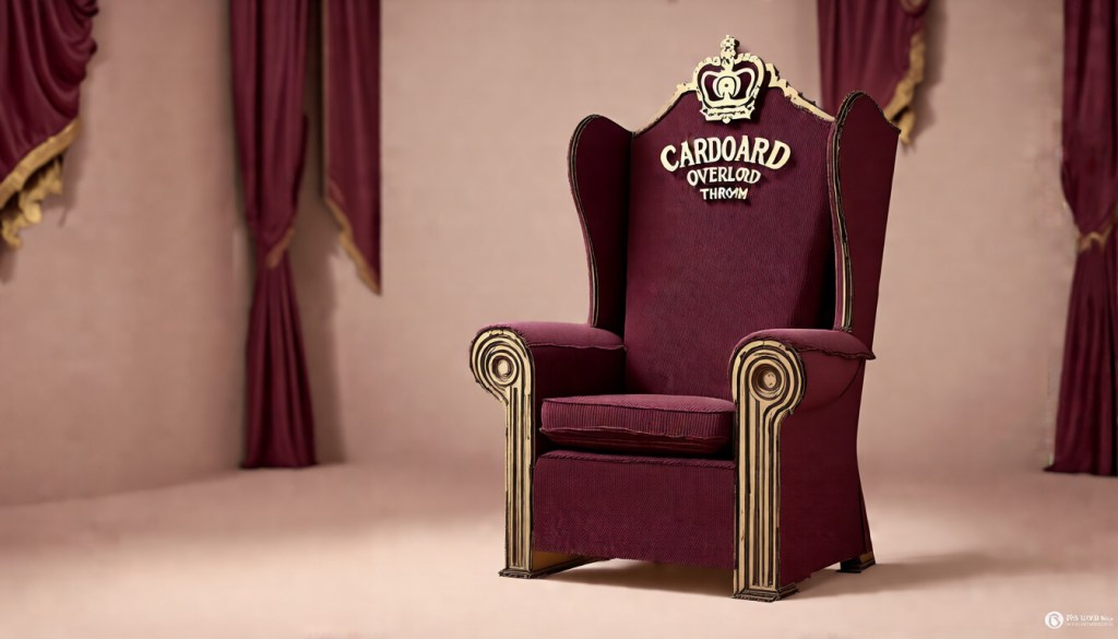 Cardboard Overlord Throne — Burgundy Premium Organic Tee (S–2XL&nbsp;Sizes)