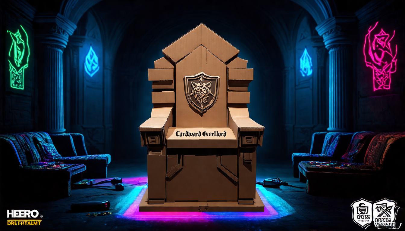Cardboard Overlord Throne — Draft Night Ready | Gamer Tee