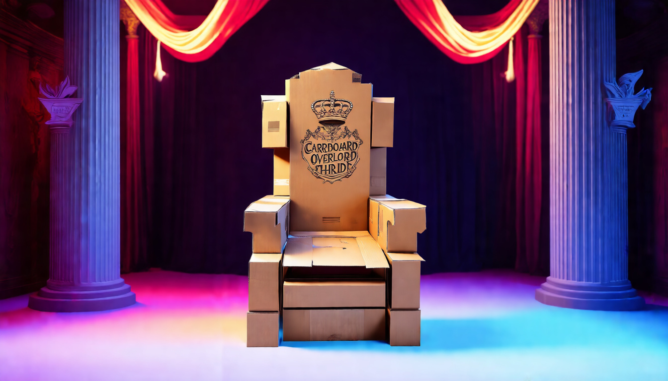 Cardboard Overlord Throne — Draft Night Ready | Premium Organic Tee