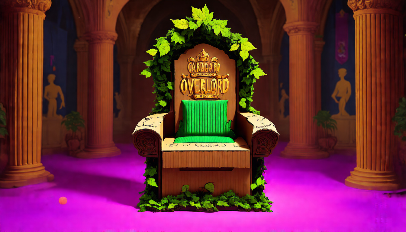 Cardboard Overlord Throne — Eco Inks Water-Based | Unisex T-Shirt