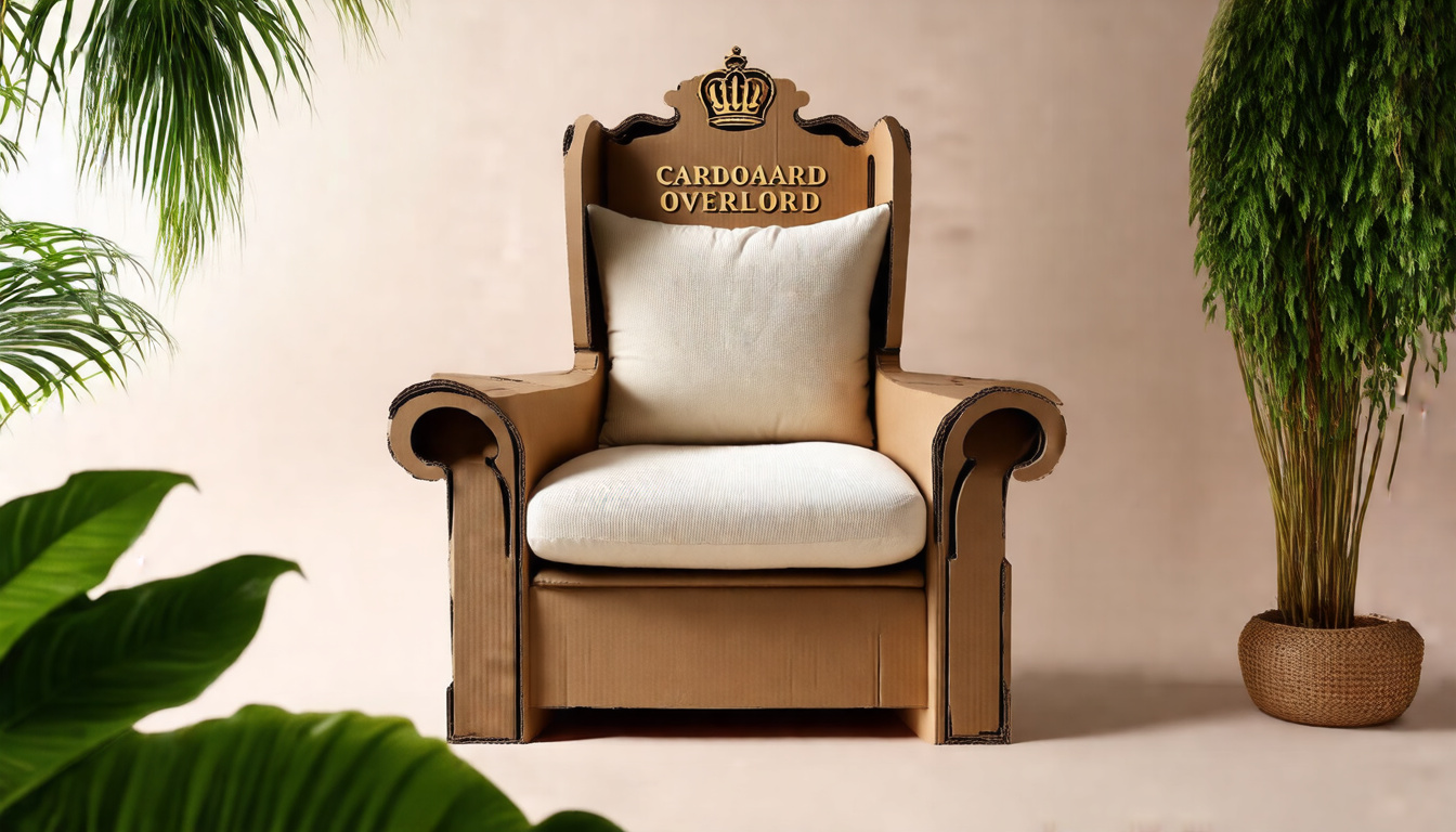Cardboard Overlord Throne — Eco-Friendly | Organic Cotton Tee
