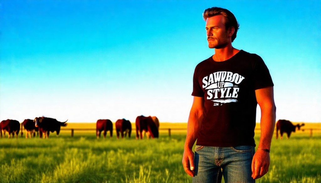 Cowboy Renaissance Green Grazers Cotton&nbsp;Tee