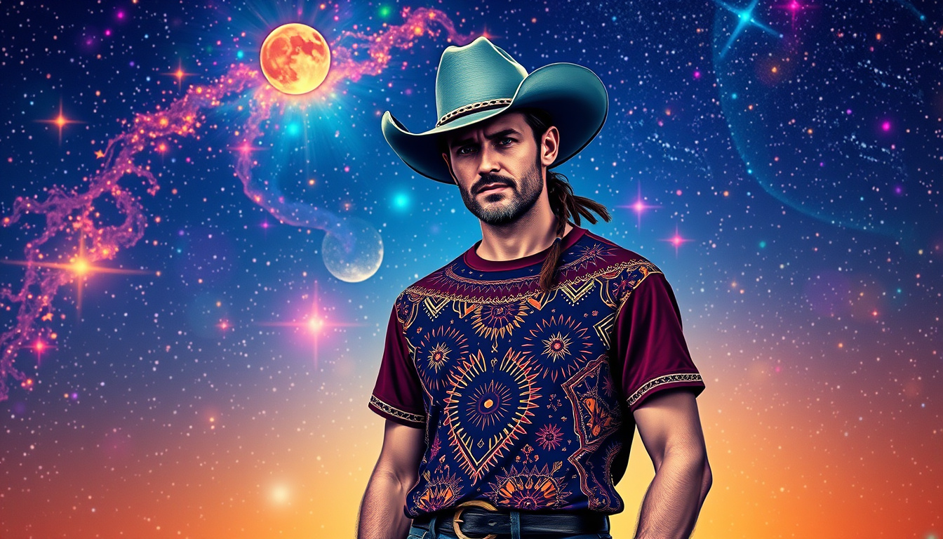 Ditch the Dark Side: Embrace Cosmic Style with Our Certified Organic Cowboy Tees!