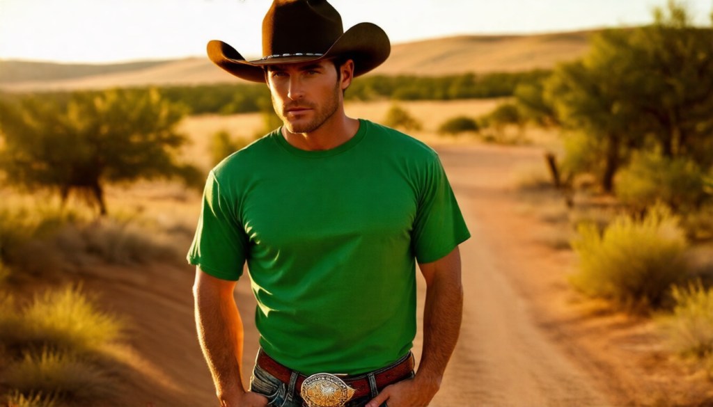 Green Trail Cowboy Renaissance Cotton&nbsp;Top