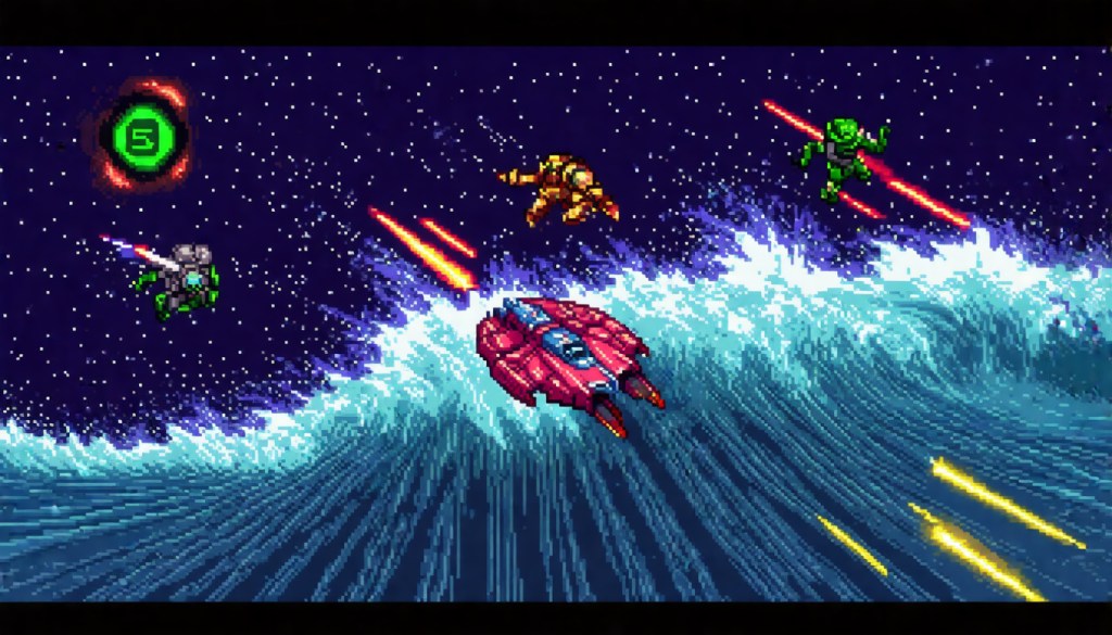 High Score Tactics Retro Space Shooter Pixel&nbsp;Art