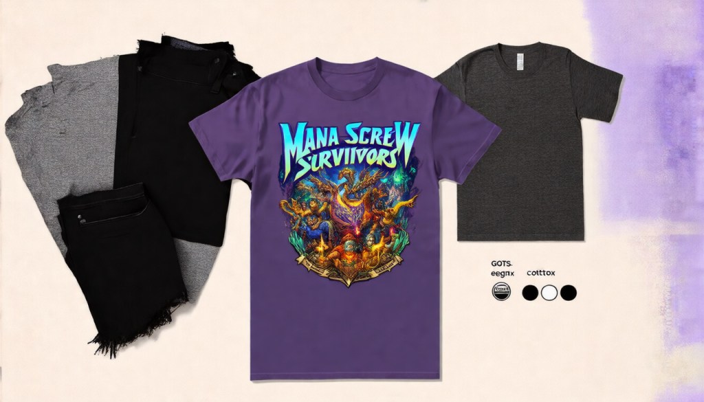 Mana Screw Survivors Club: Retro Organic Cotton T-Shirt for MTG&nbsp;Fans