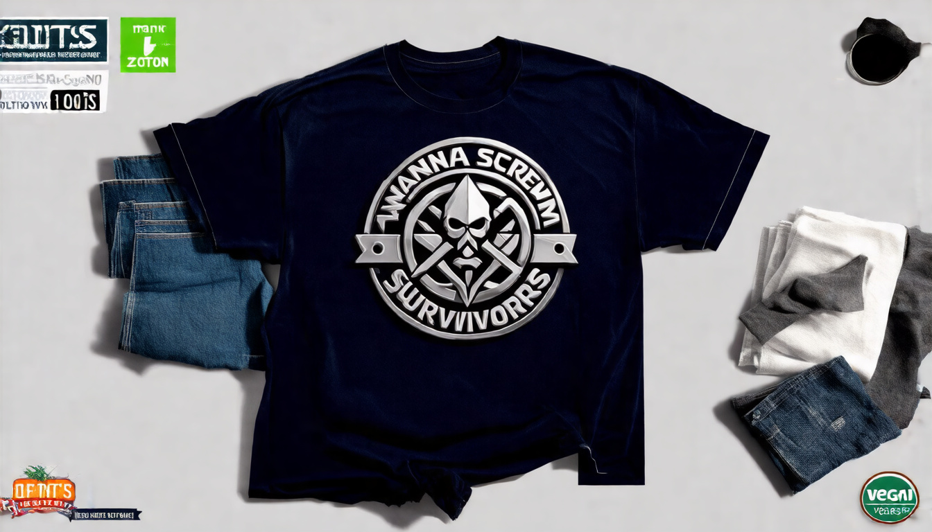 Mana Screw Survivors Emblem Shirt — Printed On Demand in French Navy
