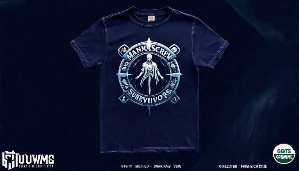 Mana Screw Survivors Emblem Tee: French Navy — Soft & Breathable · Great Gift for MTG&nbsp;Fans