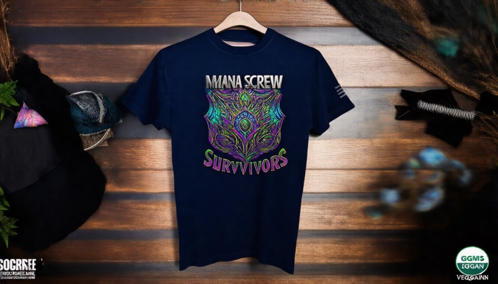 Mana Screw Survivors Emblem Tee | MTG-Inspired · French Navy · Certified Organic Comfort