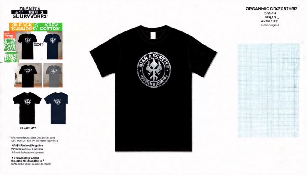 Mana Screw Survivors Emblem Tee — Organic Cotton in Black