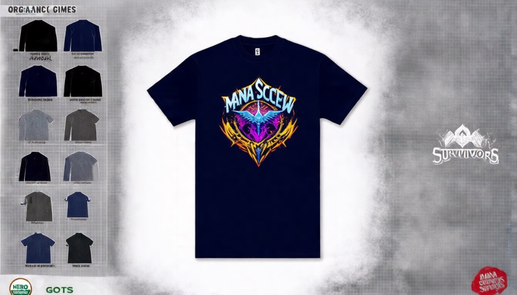 Mana Screw Survivors Emblem Tee — Printed On Demand in French&nbsp;Navy